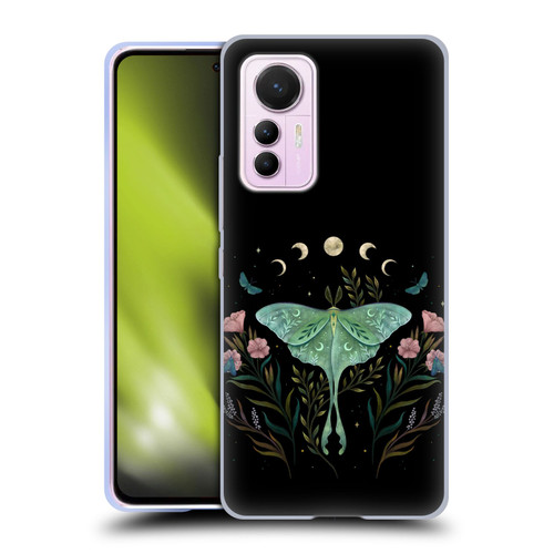 Episodic Drawing Illustration Animals Moth and Flowers Soft Gel Case for Xiaomi 12 Lite