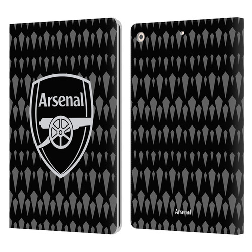 Arsenal FC 2023/24 Crest Kit Home Goalkeeper Leather Book Wallet Case Cover For Apple iPad 10.2 2019/2020/2021