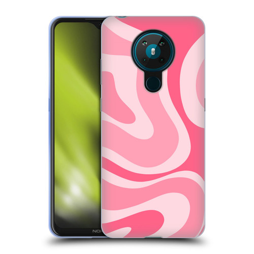 Kierkegaard Design Studio Art Modern Liquid Swirl Candy Pink Soft Gel Case for Nokia 5.3