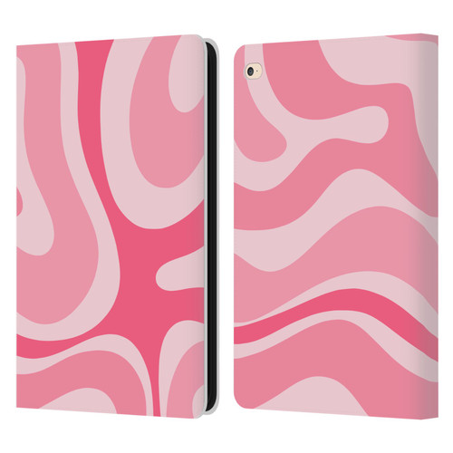 Kierkegaard Design Studio Art Modern Liquid Swirl Candy Pink Leather Book Wallet Case Cover For Apple iPad Air 2 (2014)