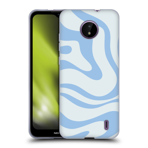 Kierkegaard Design Studio Art Blue Abstract Swirl Pattern Soft Gel Case for Nokia C10 / C20