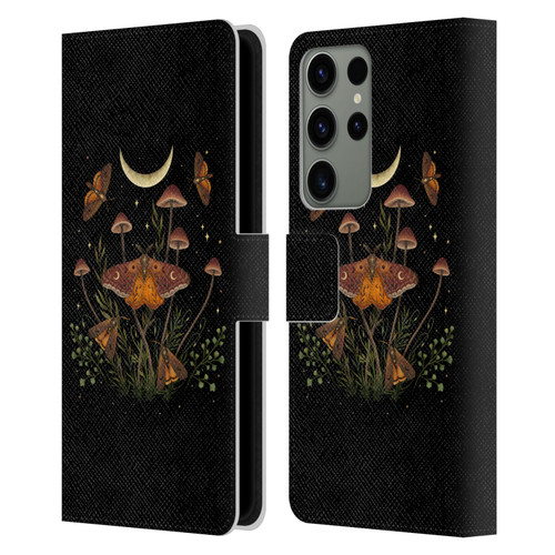 Episodic Drawing Illustration Animals Autumn Light Underwings Leather Book Wallet Case Cover For Samsung Galaxy S23 Ultra 5G