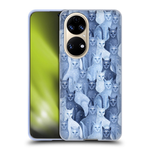 Episodic Drawing Pattern Cats Soft Gel Case for Huawei P50