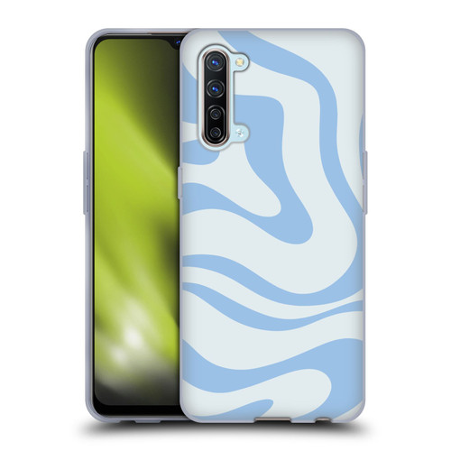 Kierkegaard Design Studio Art Blue Abstract Swirl Pattern Soft Gel Case for OPPO Find X2 Lite 5G