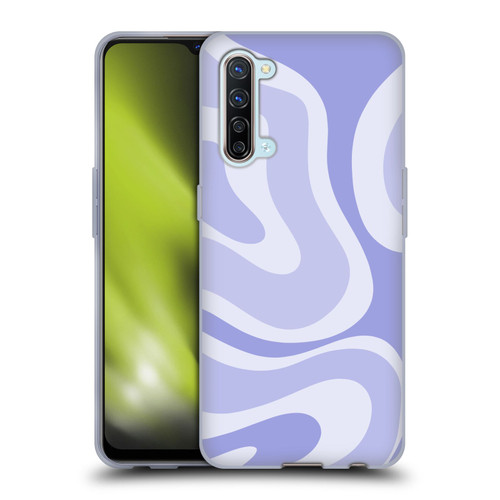 Kierkegaard Design Studio Art Modern Liquid Swirl Purple Soft Gel Case for OPPO Find X2 Lite 5G