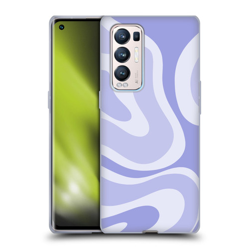 Kierkegaard Design Studio Art Modern Liquid Swirl Purple Soft Gel Case for OPPO Find X3 Neo / Reno5 Pro+ 5G