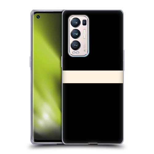 Kierkegaard Design Studio Art Stripe Minimalist Black Cream Soft Gel Case for OPPO Find X3 Neo / Reno5 Pro+ 5G