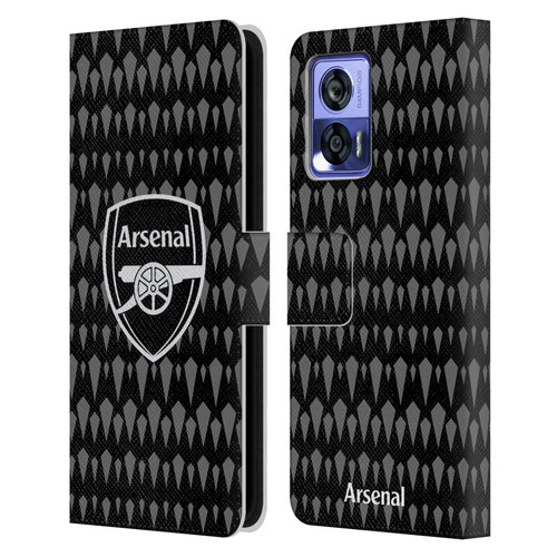 Arsenal FC 2023/24 Crest Kit Home Goalkeeper Leather Book Wallet Case Cover For Motorola Edge 30 Neo 5G