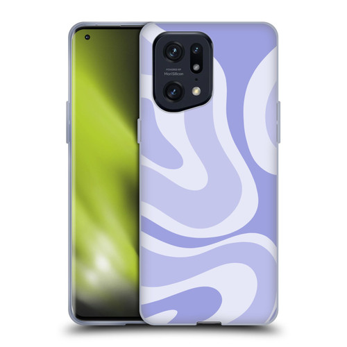 Kierkegaard Design Studio Art Modern Liquid Swirl Purple Soft Gel Case for OPPO Find X5 Pro