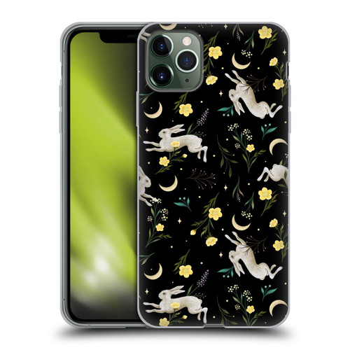 Episodic Drawing Pattern Bunny Night Soft Gel Case for Apple iPhone 11 Pro Max