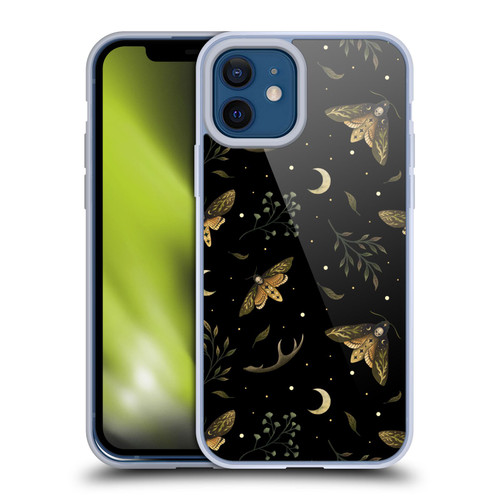 Episodic Drawing Pattern Death Head Moth Soft Gel Case for Apple iPhone 12 / iPhone 12 Pro