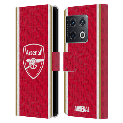 Arsenal FC 2023/24 Crest Kit Home Leather Book Wallet Case Cover For OnePlus 10 Pro