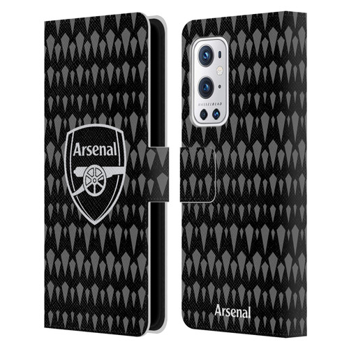 Arsenal FC 2023/24 Crest Kit Home Goalkeeper Leather Book Wallet Case Cover For OnePlus 9 Pro