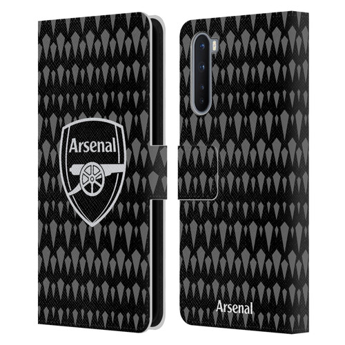 Arsenal FC 2023/24 Crest Kit Home Goalkeeper Leather Book Wallet Case Cover For OnePlus Nord 5G