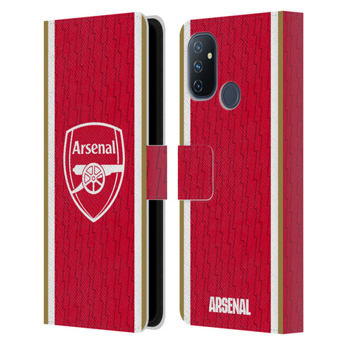 Arsenal FC 2023/24 Crest Kit Home Leather Book Wallet Case Cover For OnePlus Nord N100