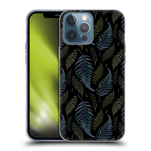Episodic Drawing Pattern Leaves Soft Gel Case for Apple iPhone 13 Pro Max