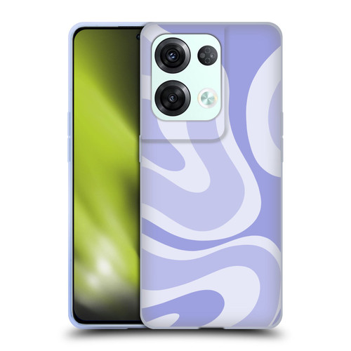 Kierkegaard Design Studio Art Modern Liquid Swirl Purple Soft Gel Case for OPPO Reno8 Pro