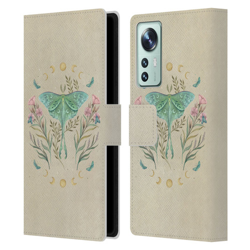 Episodic Drawing Illustration Animals Moth, Butterflies, & Flowers Leather Book Wallet Case Cover For Xiaomi 12
