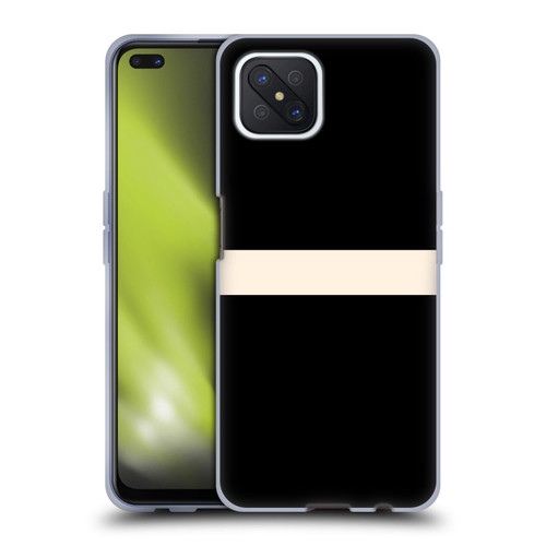 Kierkegaard Design Studio Art Stripe Minimalist Black Cream Soft Gel Case for OPPO Reno4 Z 5G