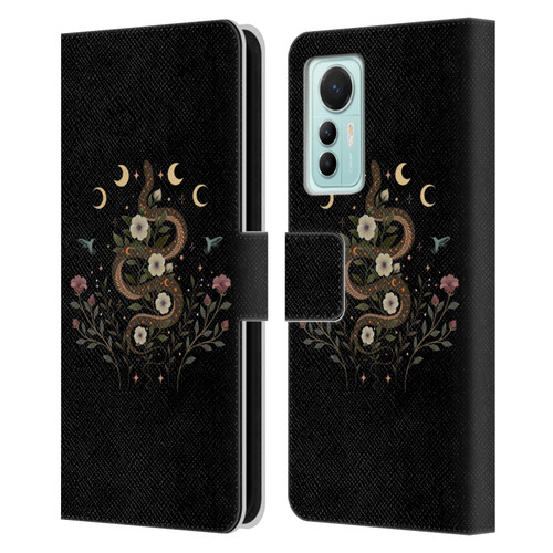 Episodic Drawing Illustration Animals Serpent Spell Leather Book Wallet Case Cover For Xiaomi 12 Lite