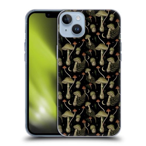 Episodic Drawing Pattern Death Cap Soft Gel Case for Apple iPhone 14 Plus