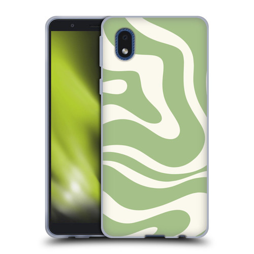 Kierkegaard Design Studio Art Modern Liquid Swirl in Sage Soft Gel Case for Samsung Galaxy A01 Core (2020)