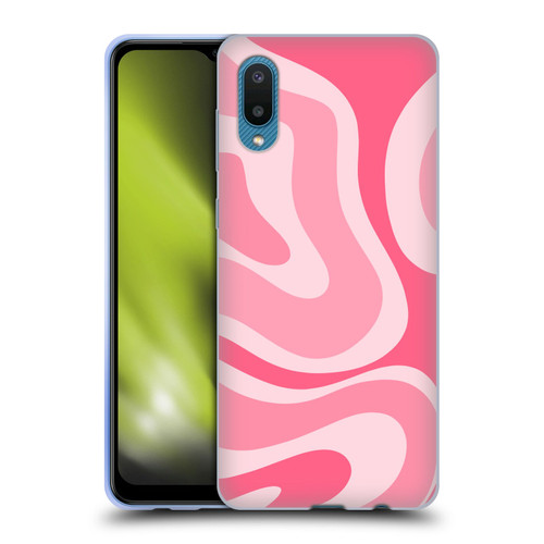 Kierkegaard Design Studio Art Modern Liquid Swirl Candy Pink Soft Gel Case for Samsung Galaxy A02/M02 (2021)