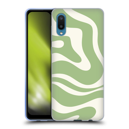 Kierkegaard Design Studio Art Modern Liquid Swirl in Sage Soft Gel Case for Samsung Galaxy A02/M02 (2021)