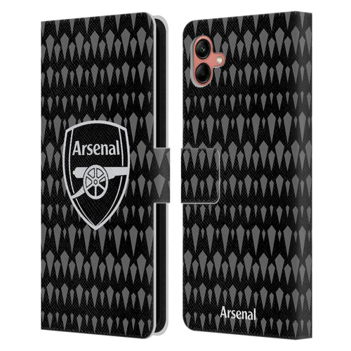 Arsenal FC 2023/24 Crest Kit Home Goalkeeper Leather Book Wallet Case Cover For Samsung Galaxy A04 (2022)