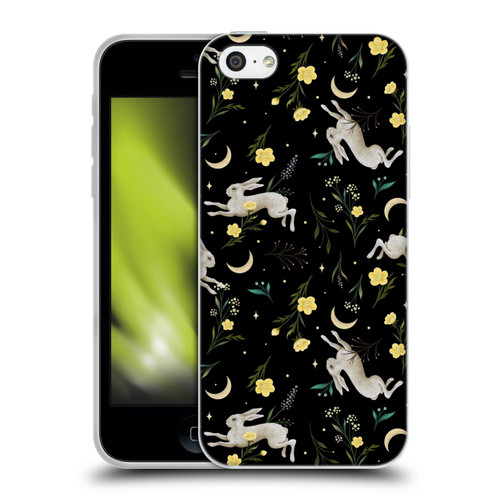 Episodic Drawing Pattern Bunny Night Soft Gel Case for Apple iPhone 5c