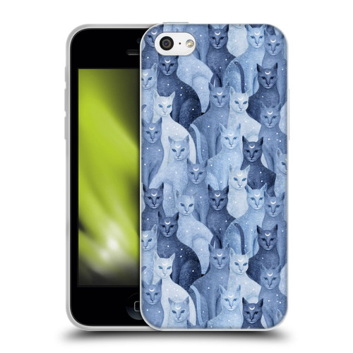 Episodic Drawing Pattern Cats Soft Gel Case for Apple iPhone 5c