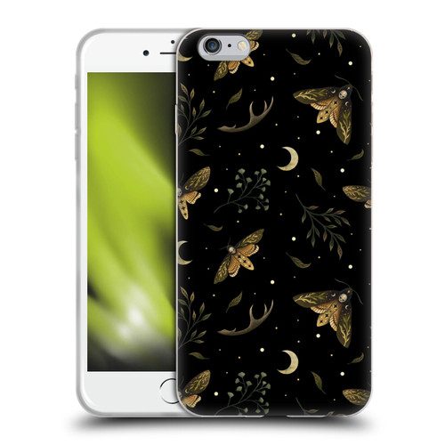 Episodic Drawing Pattern Death Head Moth Soft Gel Case for Apple iPhone 6 Plus / iPhone 6s Plus