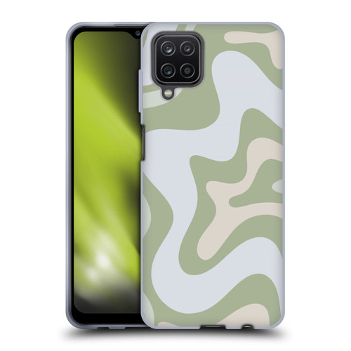 Kierkegaard Design Studio Art Retro Swirl Abstract Sage Soft Gel Case for Samsung Galaxy A12 (2020)