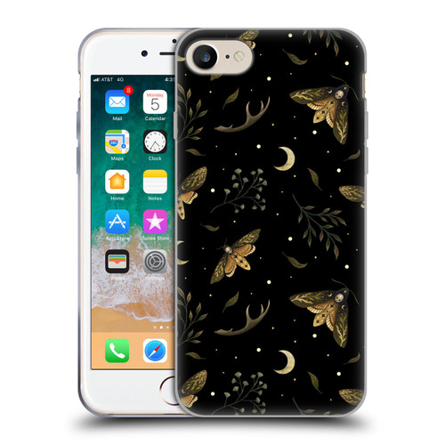 Episodic Drawing Pattern Death Head Moth Soft Gel Case for Apple iPhone 7 / 8 / SE 2020 & 2022