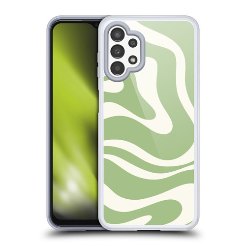 Kierkegaard Design Studio Art Modern Liquid Swirl in Sage Soft Gel Case for Samsung Galaxy A13 (2022)