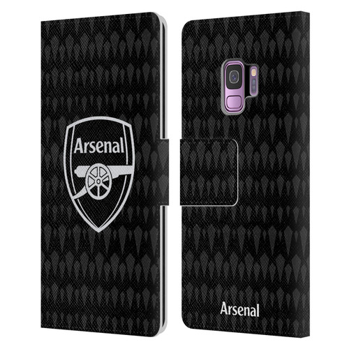 Arsenal FC 2023/24 Crest Kit Home Goalkeeper Leather Book Wallet Case Cover For Samsung Galaxy S9
