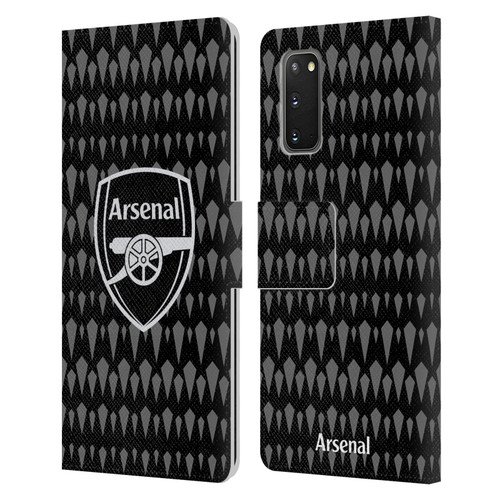 Arsenal FC 2023/24 Crest Kit Home Goalkeeper Leather Book Wallet Case Cover For Samsung Galaxy S20 / S20 5G