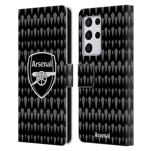 Arsenal FC 2023/24 Crest Kit Home Goalkeeper Leather Book Wallet Case Cover For Samsung Galaxy S21 Ultra 5G