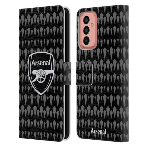 Arsenal FC 2023/24 Crest Kit Home Goalkeeper Leather Book Wallet Case Cover For Samsung Galaxy M13 (2022)