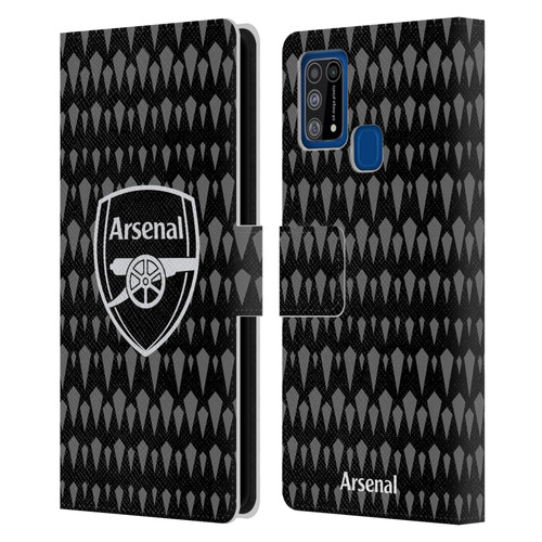 Arsenal FC 2023/24 Crest Kit Home Goalkeeper Leather Book Wallet Case Cover For Samsung Galaxy M31 (2020)