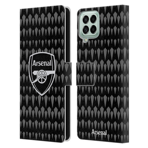 Arsenal FC 2023/24 Crest Kit Home Goalkeeper Leather Book Wallet Case Cover For Samsung Galaxy M53 (2022)