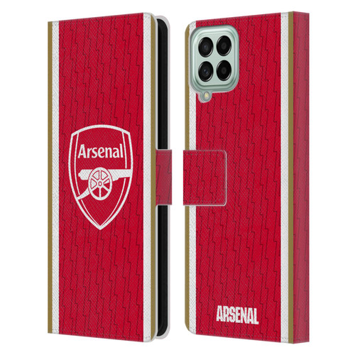 Arsenal FC 2023/24 Crest Kit Home Leather Book Wallet Case Cover For Samsung Galaxy M53 (2022)