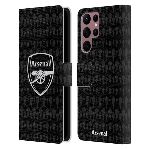 Arsenal FC 2023/24 Crest Kit Home Goalkeeper Leather Book Wallet Case Cover For Samsung Galaxy S22 Ultra 5G