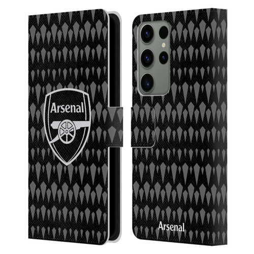 Arsenal FC 2023/24 Crest Kit Home Goalkeeper Leather Book Wallet Case Cover For Samsung Galaxy S23 Ultra 5G