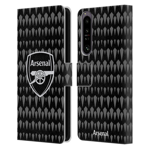 Arsenal FC 2023/24 Crest Kit Home Goalkeeper Leather Book Wallet Case Cover For Sony Xperia 1 IV