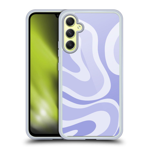 Kierkegaard Design Studio Art Modern Liquid Swirl Purple Soft Gel Case for Samsung Galaxy A34 5G