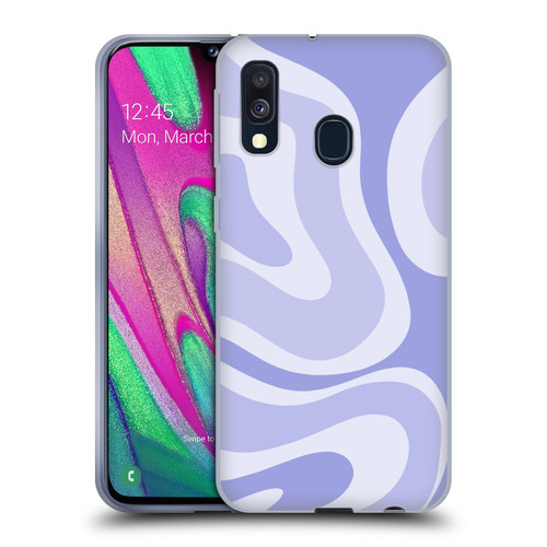 Kierkegaard Design Studio Art Modern Liquid Swirl Purple Soft Gel Case for Samsung Galaxy A40 (2019)