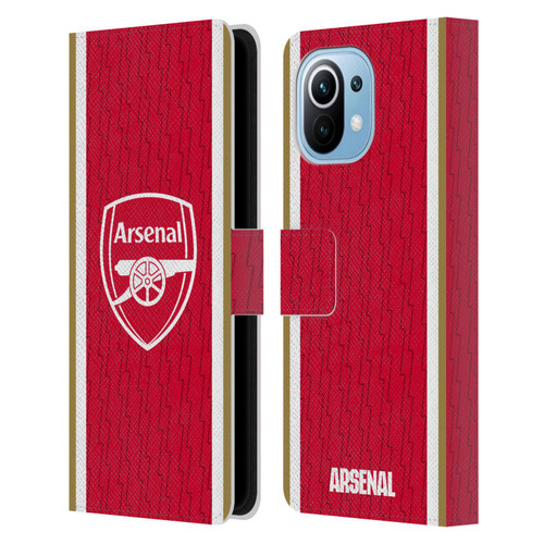 Arsenal FC 2023/24 Crest Kit Home Leather Book Wallet Case Cover For Xiaomi Mi 11