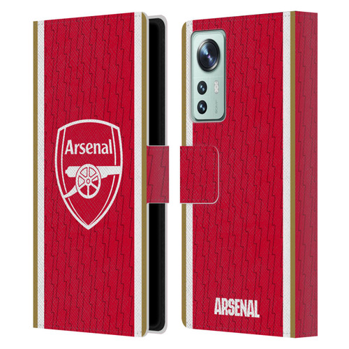 Arsenal FC 2023/24 Crest Kit Home Leather Book Wallet Case Cover For Xiaomi 12