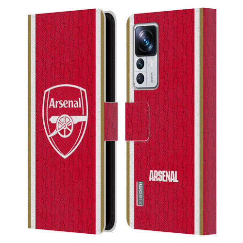 Arsenal FC 2023/24 Crest Kit Home Leather Book Wallet Case Cover For Xiaomi 12T Pro